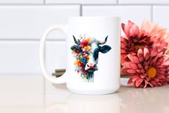Abstract Colorful Cow Clipart Product Image 2