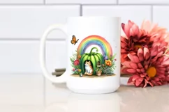 Colorful Cat House Rainbow Scene | Clipart Product Image 2