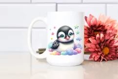 Colorful Dolphin Baby in Bucket | Sublimation | Clipart Product Image 2