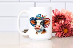 Enthusiastic Cow Portrait Sublimation Clipart Product Image 2
