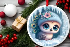 Round Christmas Ornament Sublimation|Clipart Product Image 2