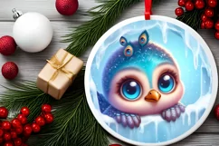 Round Christmas Ornament Sublimation|Clipart Product Image 2