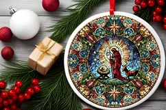 Round Christmas Ornament Sublimation|Clipart Product Image 2
