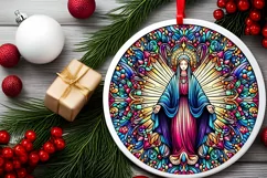 Round Christmas Ornament Sublimation|Clipart Product Image 2