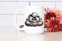 Funny Baby Cloud with Big Eyes, Transparent PNG Product Image 2