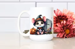 Halloween Baby Mouse with Grave | Sublimation | Clipart Product Image 2