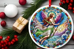 Round Christmas Ornament Sublimation|Clipart Product Image 1