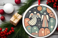 Round Christmas Ornament Sublimation|Clipart Product Image 1
