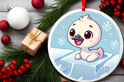 Round Christmass Ornament PNG Product Image 2