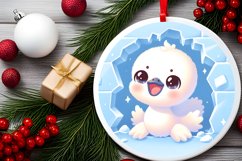 Round Christmas Ornament Sublimation|Clipart Product Image 2