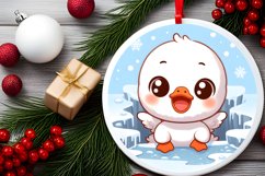 Round Christmas Ornament Sublimation|Clipart Product Image 2