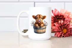 Cute Baby Highland Cow, High-Res PNG Product Image 2