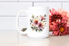Watercolor Stained Azalea | Sublimation | Clipart Product Image 2