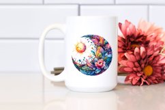 Whimsical Half Moon Watercolor PNG Product Image 2
