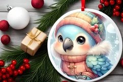 Winter Baby Macaw Retro Digital Painting Product Image 2