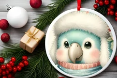 Winter Baby Macaw Retro Digital Painting Product Image 2