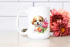 cute Babydog Watercolor Splash Clipart Product Image 2
