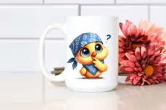 Chick Standing Bandana Eyes Sublimation Clipart Product Image 2
