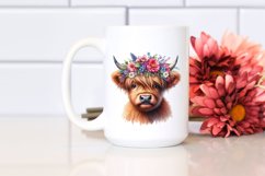 Modest Baby Highlandcow Posing PNG Product Image 2