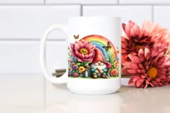Illustration Gnome House Rainbow | Clipart Product Image 2