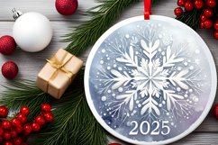 Round Christmas Ornament Sublimation|Clipart Product Image 2