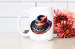 Detailed Watercolor Hat USA Collors Product Image 2
