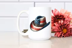 Detailed Watercolor Hat USA Collors Product Image 2