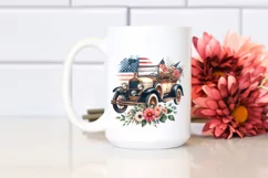 Vintage Car Watercolor Clipart Product Image 2
