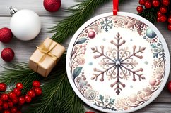 Round Christmas Ornament Sublimation|Clipart Product Image 2