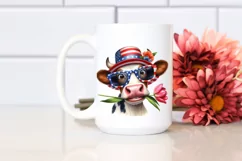 Confused Cow Portrait Sublimation Clipart Product Image 2