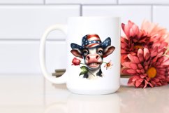 Confused Cow Portrait Sublimation Clipart Product Image 2