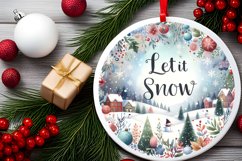 Snowy Winter Scene Watercolor Product Image 2