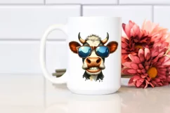 Cow Contempt Big Teeth Sunglasses Cow Clipart Product Image 2