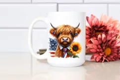 Shy Highland Cow Portrait Sublimation Clipart Product Image 2