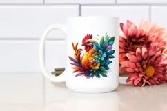 Abstract Vibrant Chicken made of , PNG Product Image 2