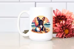 Surf French Bulldog Sublimation Clipart Product Image 2