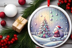 Round Christmas Ornament Sublimation|Clipart Product Image 2