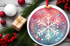 Round Christmas Ornament Sublimation|Clipart Product Image 2