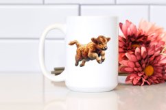 Colorful Baby Highland Cow Skipping in a Meadow, Transparent Product Image 2