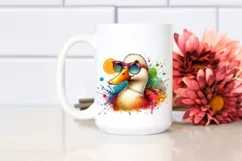 Colorful Duck Sunglasses Paint Splashes | Clipart Product Image 2