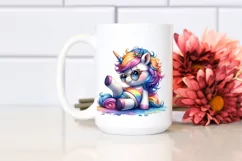 Dressed Cute Unicorn Clipart PNG Product Image 2