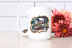 Merry Christmas Engraved Christmas Design PNG Sublimation Product Image 2