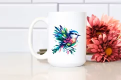 Abstract Bird with Plant Leaves, PNG Product Image 2