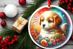 Round Christmas Ornament Sublimation|Clipart Product Image 2