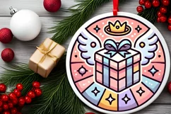 Round Christmas Ornament Sublimation|Clipart Product Image 1