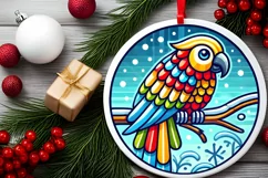 Round Christmas Ornament Sublimation|Clipart Product Image 1