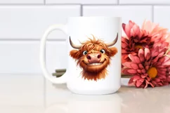Funny Expressive Highland Cow, High-Res PNG Product Image 2