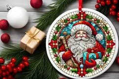 Round Christmas Ornament Sublimation|Clipart Product Image 1
