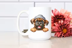Cute Baby Mastiff Watercolor Splah Product Image 2