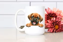 Cute Baby Mastiff Watercolor Splah Product Image 2